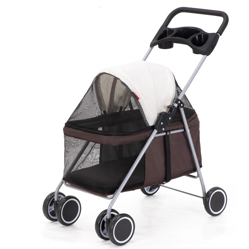 Easy Fold Pet Stroller for Small Dogs & Cats