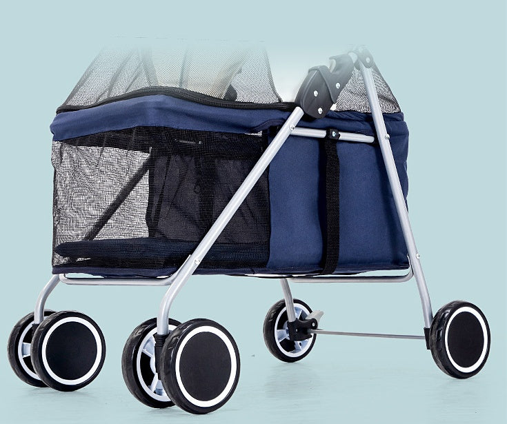 Easy Fold Pet Stroller for Small Dogs & Cats