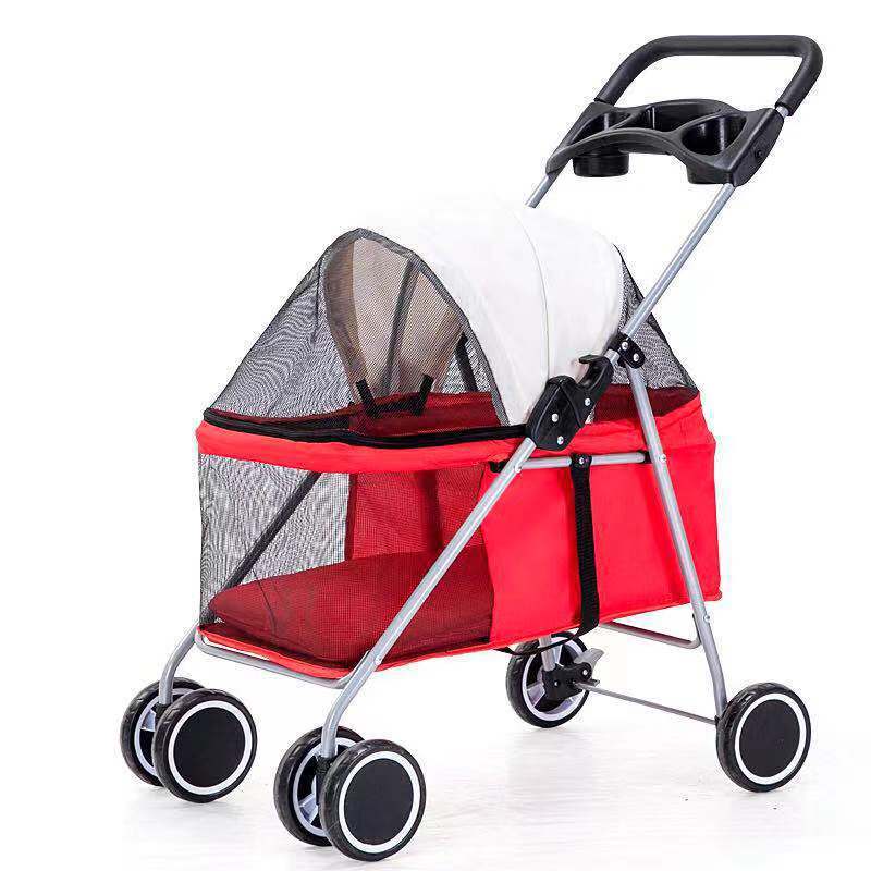 Easy Fold Pet Stroller for Small Dogs & Cats